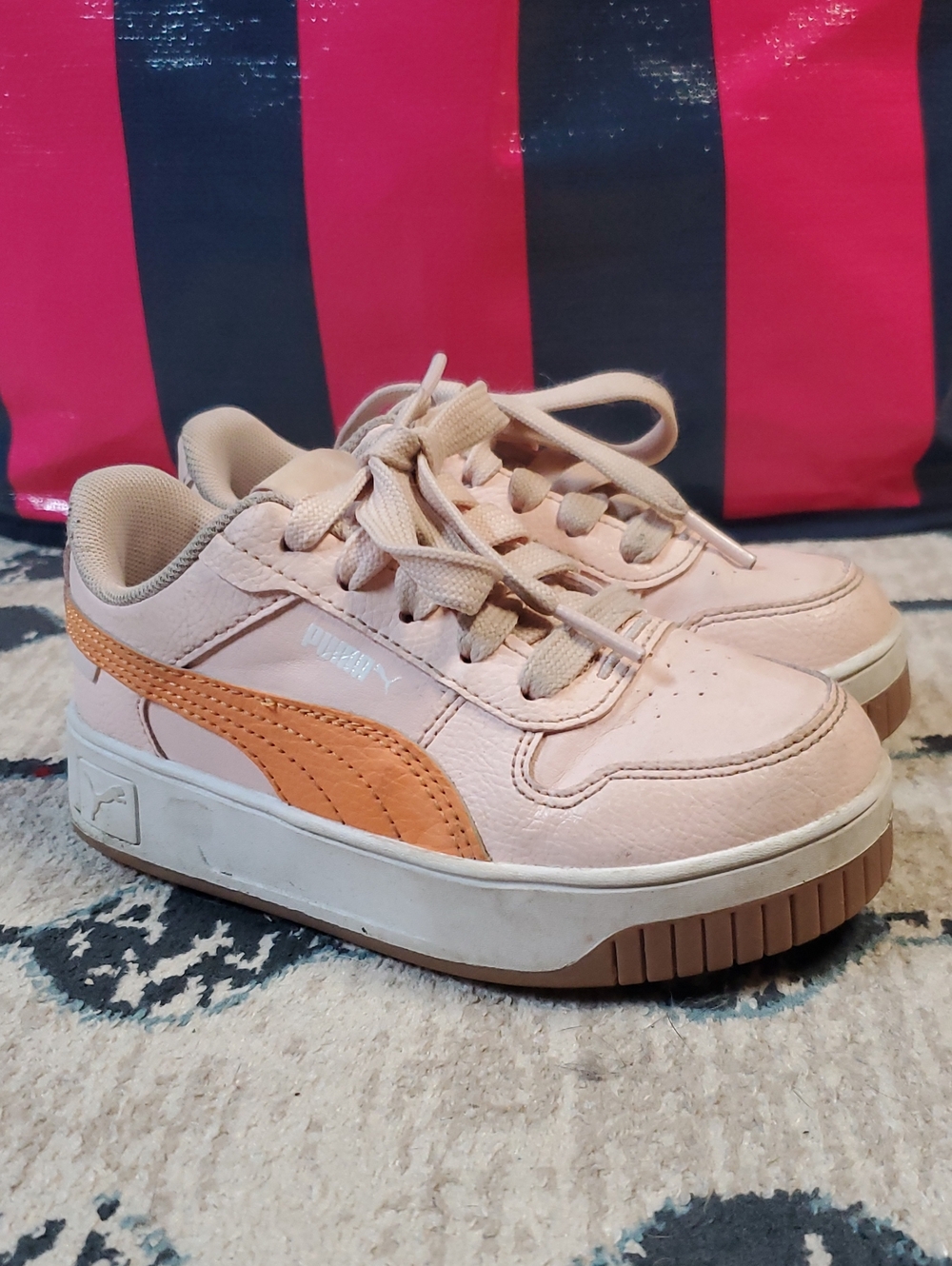 Puma Kids Light Pink & Peach Low-Top Sneakers 11C
